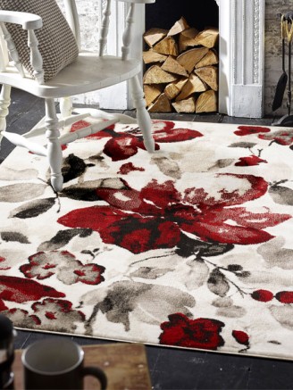 Watercolour Floral Red