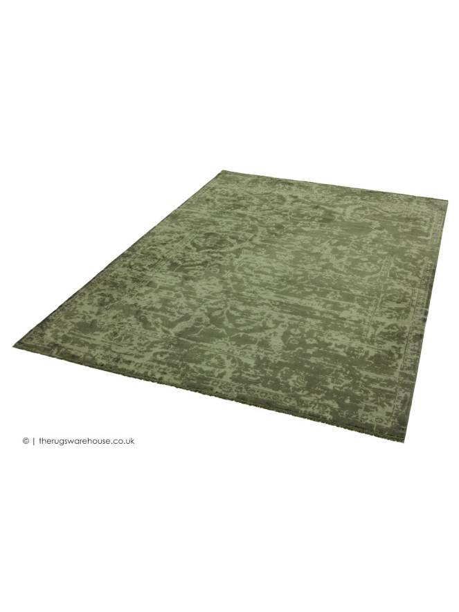 Zehraya Green Vintage Rug - 7
