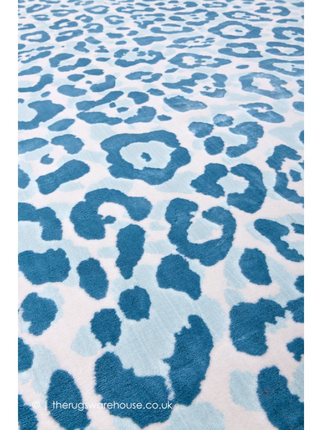 Leopard Quest Blue Rug - 6