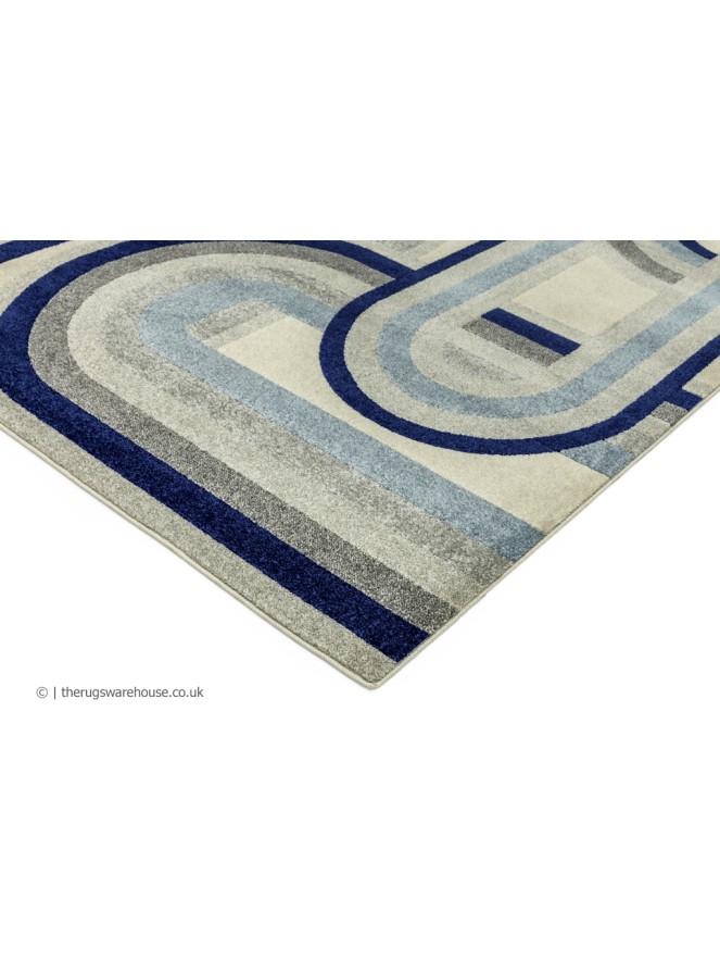 Retro Blue Rug - 4