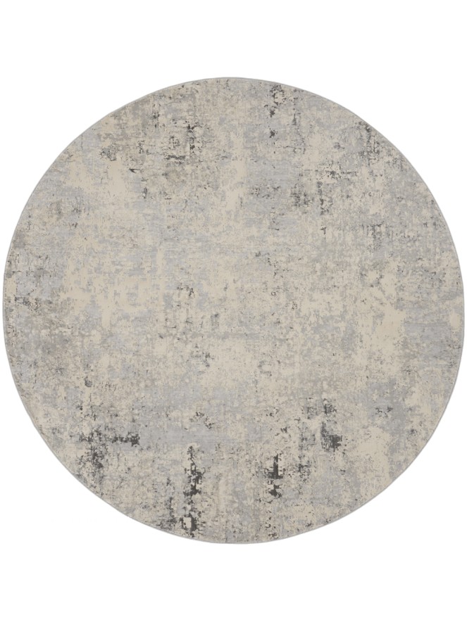 Ruslan Grey Beige Circle Rug - 7