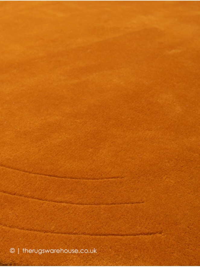 Accra Orange Circle Rug - 7