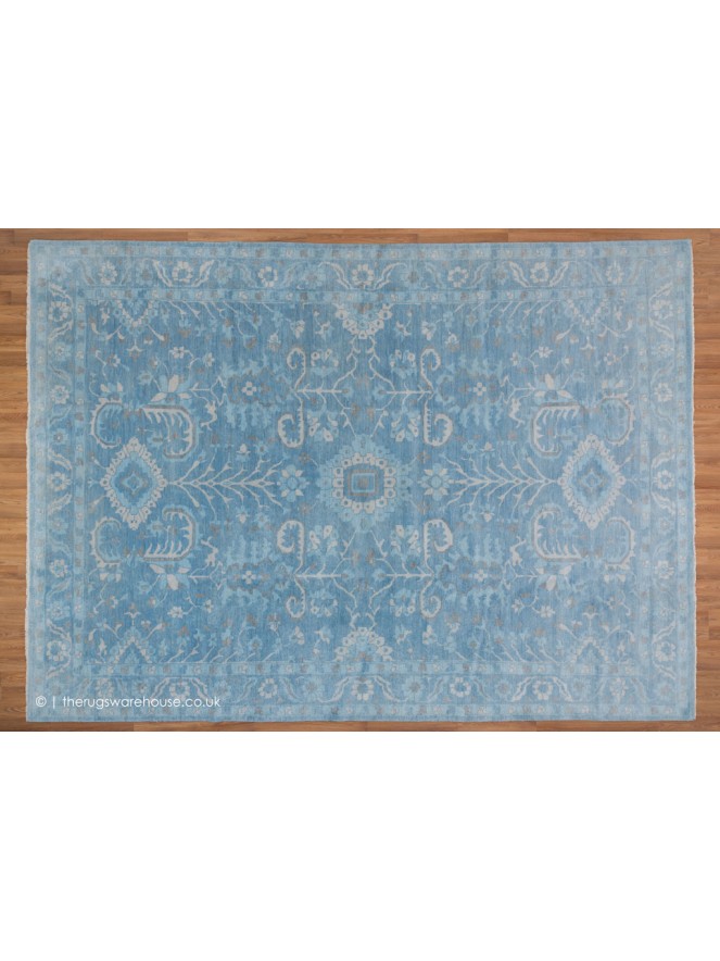 Blue Ushak Rug - 7