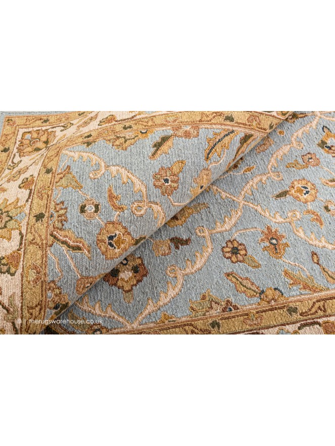 Sumak Blue Cream Rug - 5