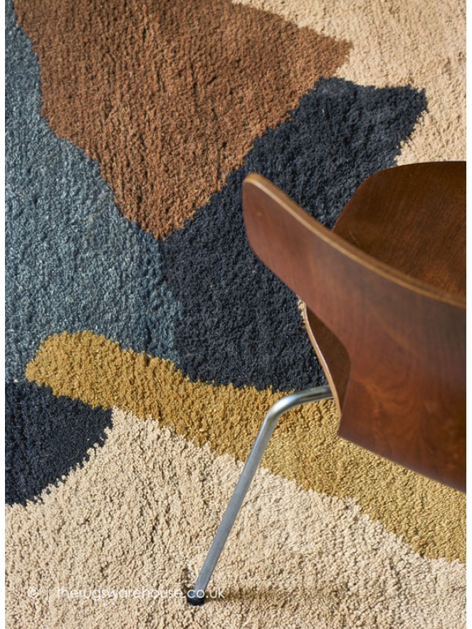 Abstract Kaki Rose Rug - 3