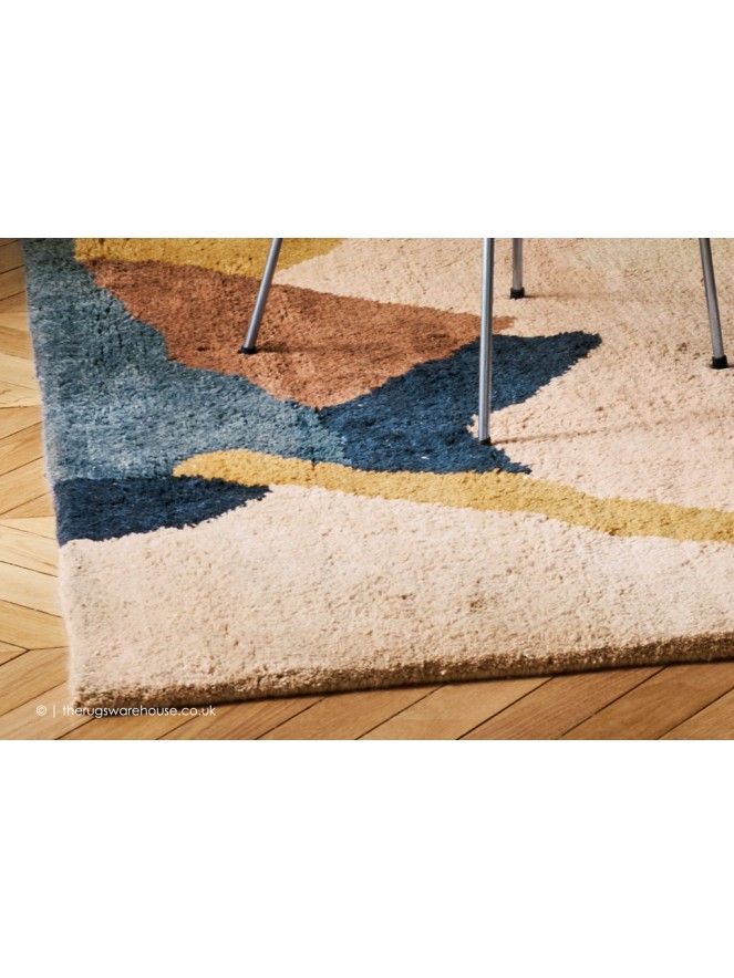 Abstract Kaki Rose Rug - 4