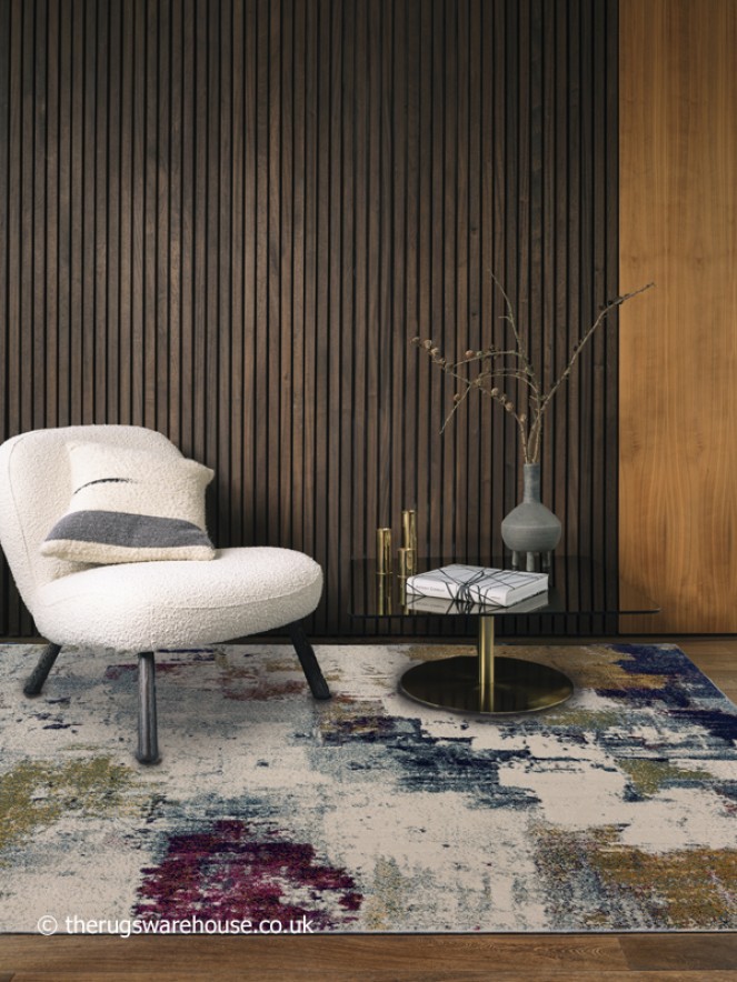 Abstract Mustard Multi Rug - 3