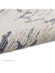 Sculptural Cream Blue Rug - Thumbnail - 5