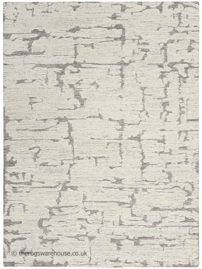 Sculptural Cream Grey Rug - 8