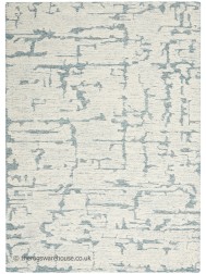 Sculptural Cream Teal Rug - Thumbnail - 8