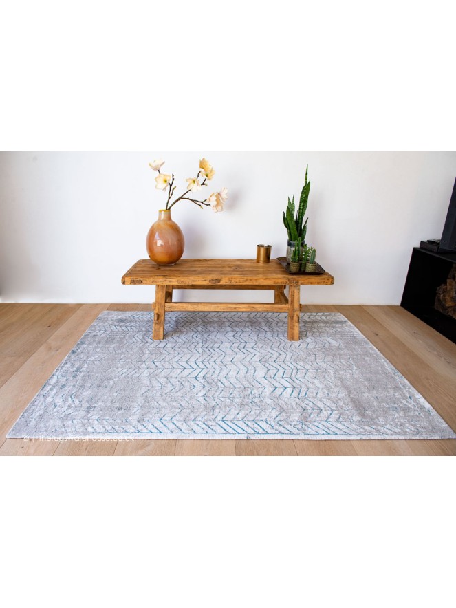 Tribeca Blue Plains Rug - 4