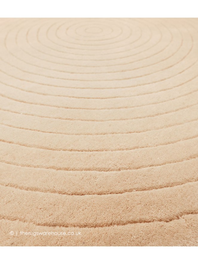 Harrare Beige Circle Rug - 5