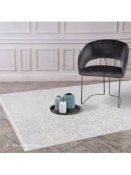 Peri Damask Grey Rug - Thumbnail - 2