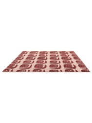 Woodblock Red Rug - Thumbnail - 4