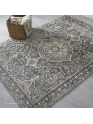 Zoe Medallion Grey Rug - Thumbnail - 2
