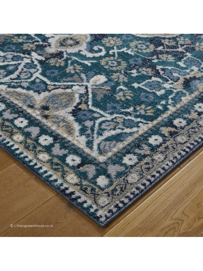 Zoe Medallion Blue Rug - 5