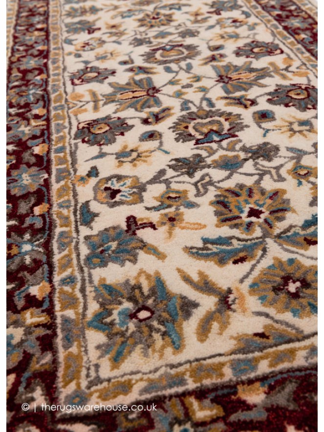 Herat Cream Dark Red Runner - 6