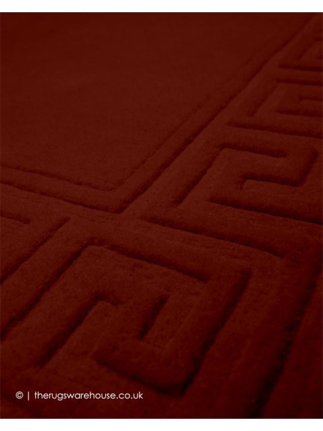 Vetrina Greek Key Burgundy Rug - 5