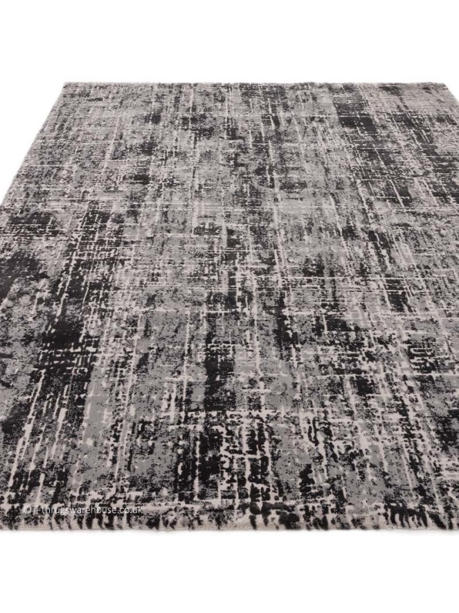 Kuza Abstract Black Rug - 6