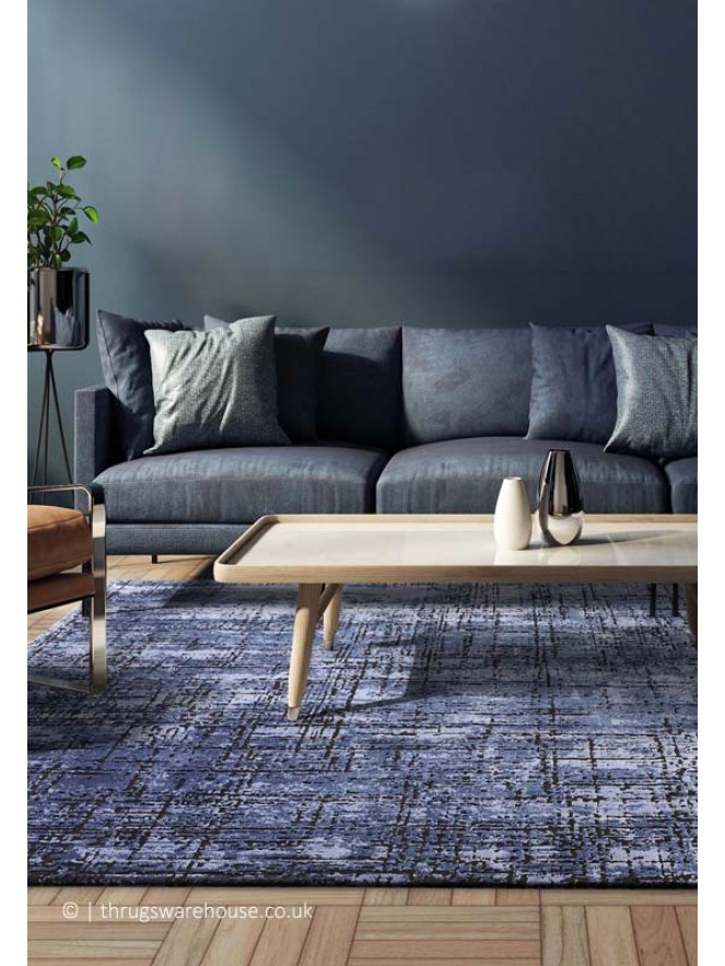 Kuza Abstract Navy Rug - 3