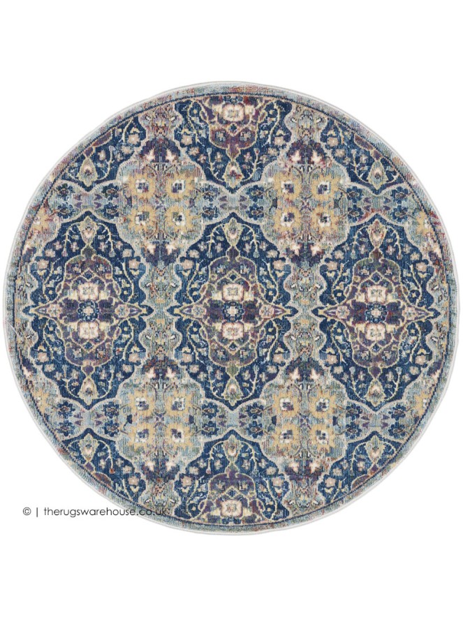 Ankara Tarkan Blue Circle Rug - 6