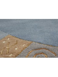 Manali Blue Circle Rug - Thumbnail - 4