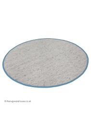 NY Whitesmoke Blue Circle Rug - Thumbnail - 4