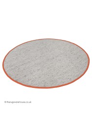 NY Whitesmoke Orange Circle Rug - Thumbnail - 4