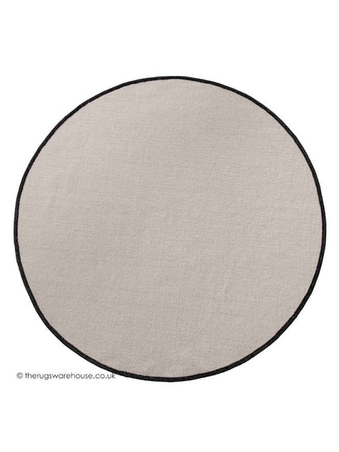NY Cream Black Circle Rug - 5