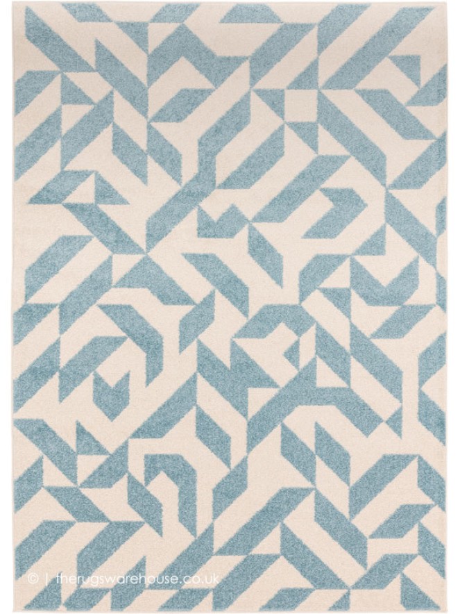 Blue Shapes Rug - 6
